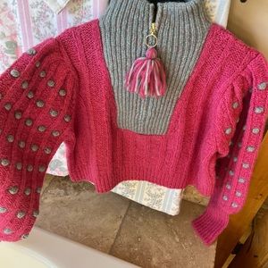Cropped Loveshackfancy sweater